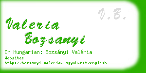 valeria bozsanyi business card