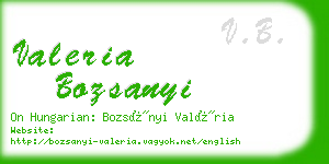 valeria bozsanyi business card